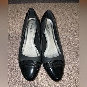 Small black wedged heels